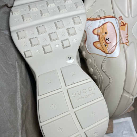 NIB GUCCI LIMITED EDITION APOLLO PIKARAR KAWAII SNEAKERS SIZE 36 - Picture 9 of 12